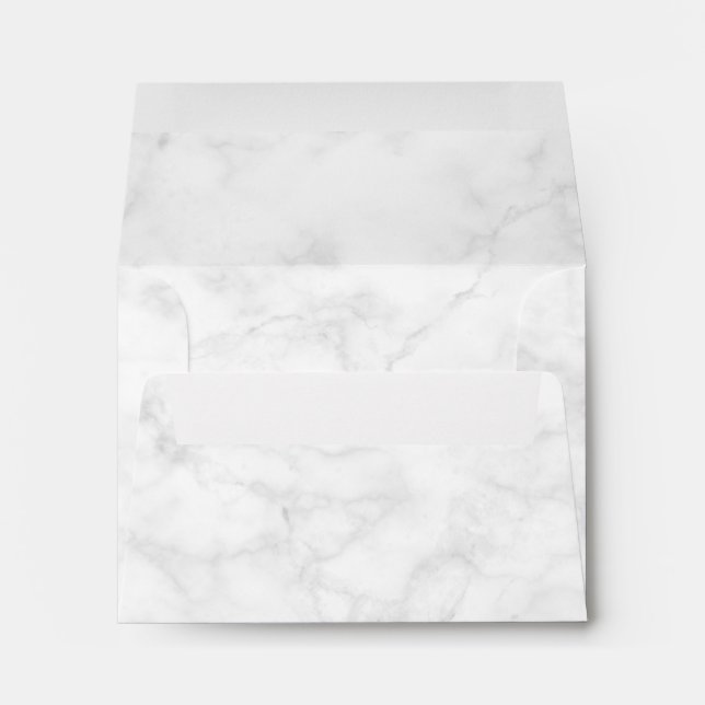 Elegant minimal white marble  envelope (Back (Bottom))