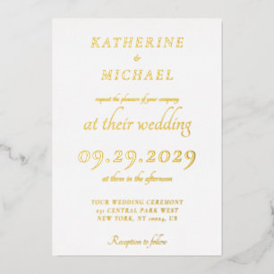 Elegant Minimal White Wedding Gold