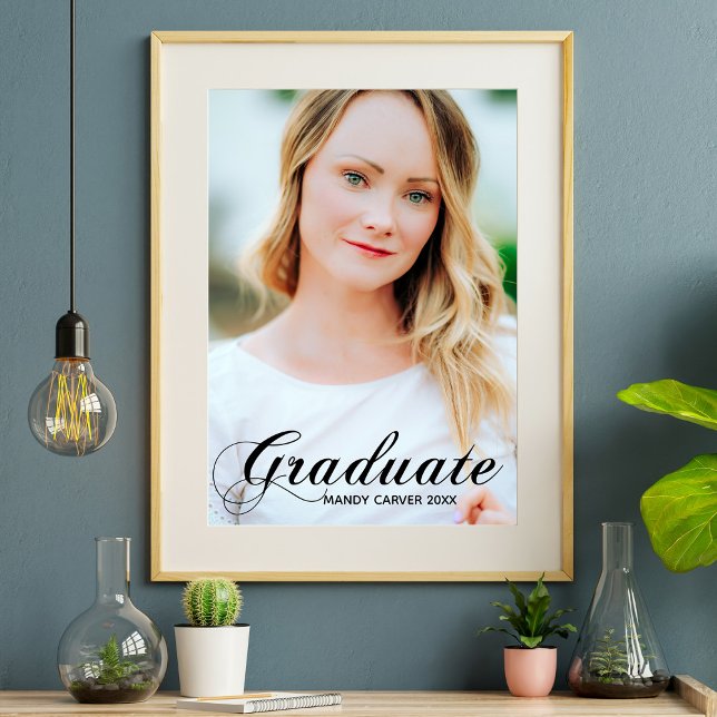 Elegant Minimalist 2024 Graduate Photo Graduation Poster (Creator Uploaded)