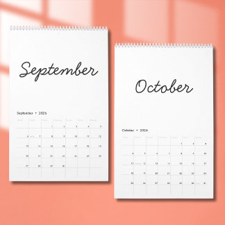 Elegant Minimalist 2026 Calendar
