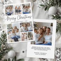 Elegant Minimalist 8 Photo Collage Christmas
