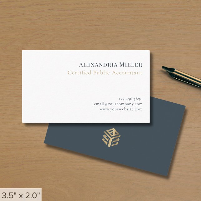 Elegant Minimalist Accountant CPA Business Card (Creator Uploaded)