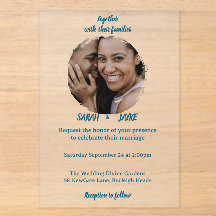 Elegant Minimalist Acrylic Wedding Invitations