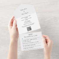 Elegant Minimalist All in One Wedding Invite