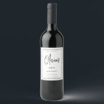 Elegant Minimalist B&W 40th Birthday Party Script Wine Label<br><div class="desc">Make a stunning first impression with our Elegant Minimalist 40th Birthday Script Wine Labels. Perfect for greeting guests as they arrive at the table, these labels feature a sleek black and white design with a delicate triangle pattern that exudes modern elegance. The bold, stylish typography ensures the birthday celebrant’s name...</div>