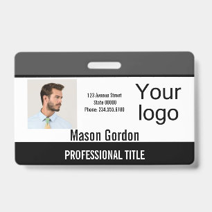 Elegant, minimalist badge ID badge