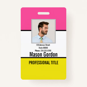 Elegant, minimalist badge ID badge