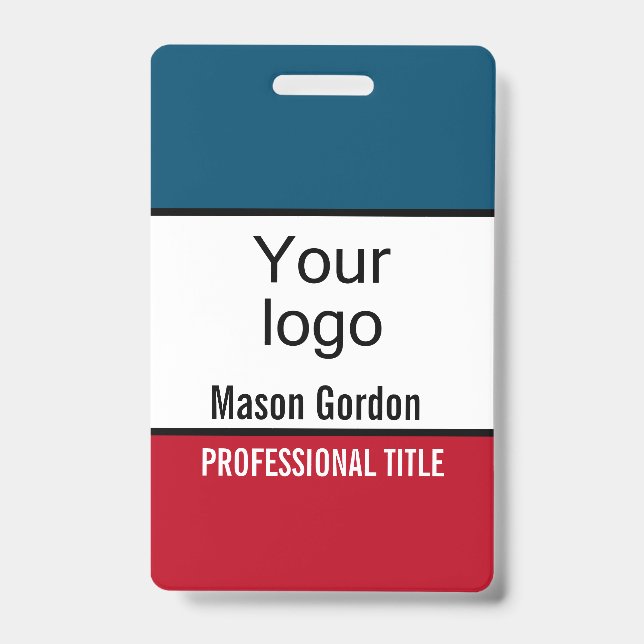 Elegant, minimalist badge ID badge (Front)
