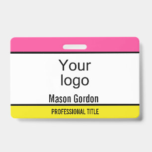Elegant, minimalist badge ID badge