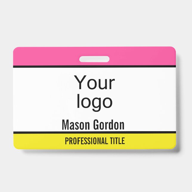Elegant, minimalist badge ID badge (Front)