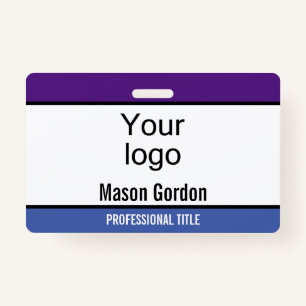 Elegant, minimalist badge ID badge