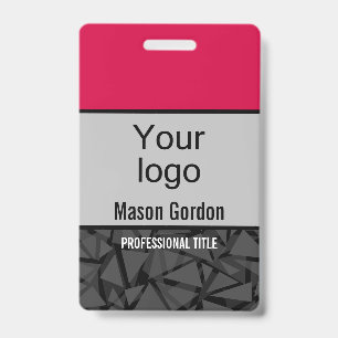 Elegant, minimalist badge ID badge