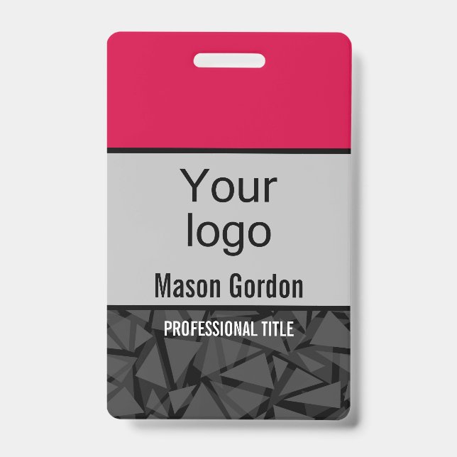 Elegant, minimalist badge ID badge (Front)
