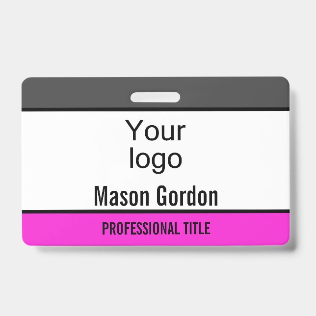 Elegant, minimalist badge ID badge (Front)