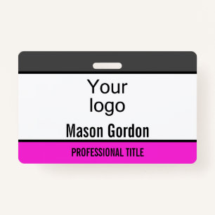 Elegant, minimalist badge ID badge