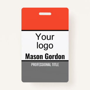 Elegant, minimalist badge ID badge