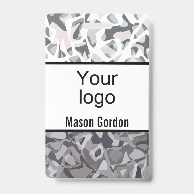 Elegant, minimalist badge ID badge (Front)