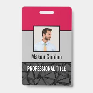 Elegant, minimalist badge ID badge