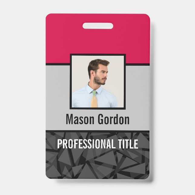 Elegant, minimalist badge ID badge (Front)