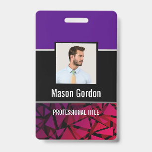 Elegant, minimalist badge ID badge