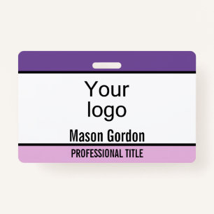 Elegant, minimalist badge ID badge