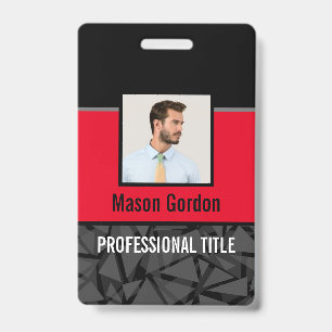 Elegant, minimalist badge ID badge