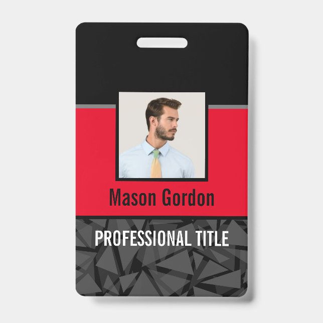 Elegant, minimalist badge ID badge (Front)