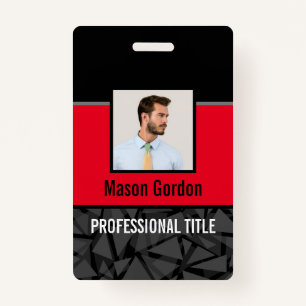 Elegant, minimalist badge ID badge
