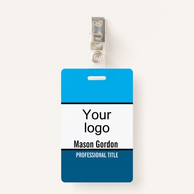 Elegant, minimalist badge ID badge (Front with Clip)
