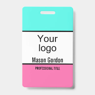 Elegant, minimalist badge ID badge