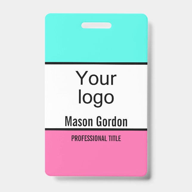 Elegant, minimalist badge ID badge (Front)