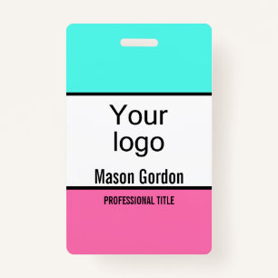 Elegant, minimalist badge ID badge