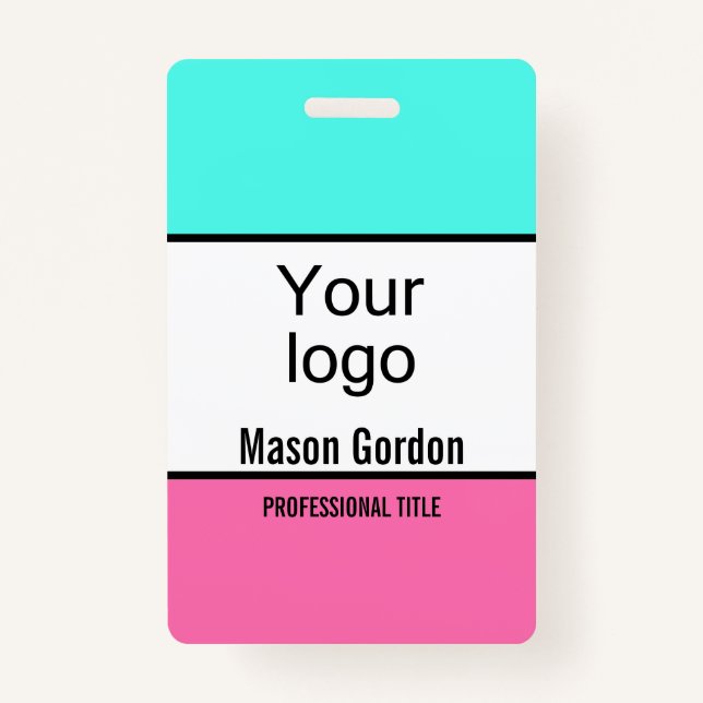 Elegant, minimalist badge ID badge (Front)