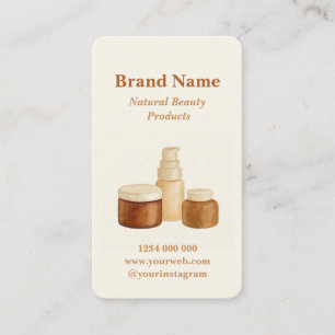 Elegant Minimalist Beauty Products Business Card 