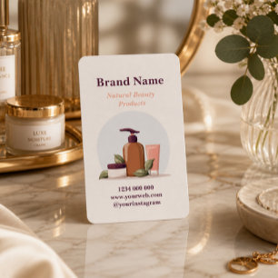Elegant Minimalist Beauty Products Business Card