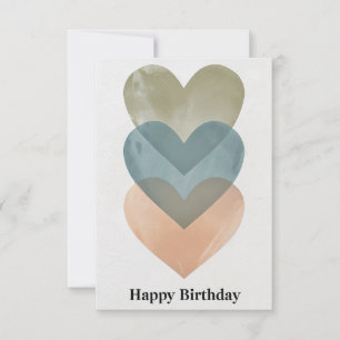 Elegant Minimalist Birthday Card with Overlapping