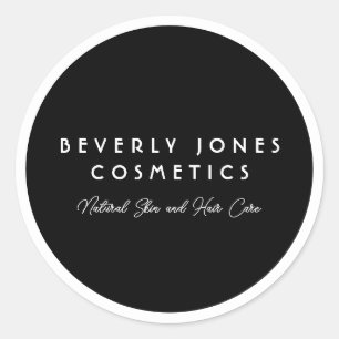 Elegant Minimalist Black and White Cosmetics Label