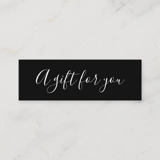 Elegant minimalist black and white discount card (Front)