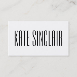 Elegant Minimalist Black and White Modern Business Card