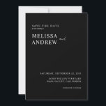 Elegant Minimalist Black and White Wedding Save The Date<br><div class="desc">Elegant Minimalist Black and White Wedding Save the DateInvitation</div>