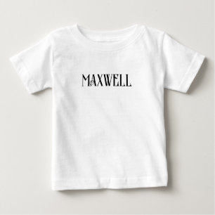 Elegant Minimalist Black Family Name Baby T-Shirt