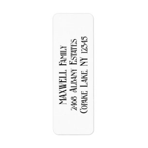 Elegant Minimalist Black Typography Family Name