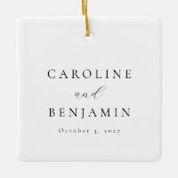 Elegant Minimalist Black White Calligraphy Wedding