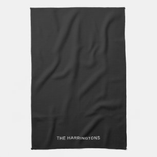 Elegant, Minimalist Black & White (or your colours Tea Towel