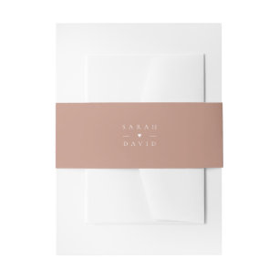 Elegant Minimalist Blush Pink Wedding Invitation Belly Band
