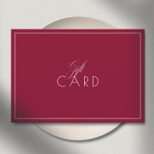 Elegant Minimalist Border Red Gift Certificate