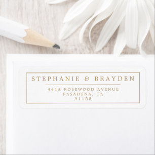 Elegant Minimalist Border Wedding Return Address