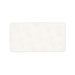 Elegant Minimalist Botanical Garden Wedding Label