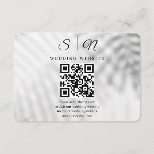 Elegant Minimalist Botanical Wedding Enclosure Card