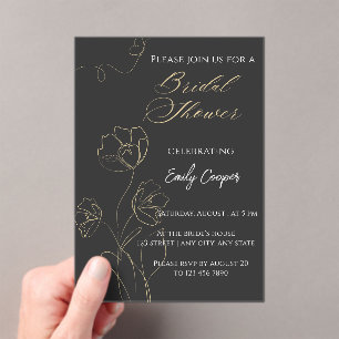 Elegant Minimalist Bridal Shower Invitation